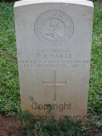 Dar Es Salaam War Cemetery - Baker, T E